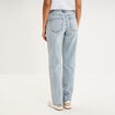 Jean droit taille basse coton denim triple stone femme
