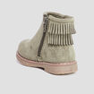 Bottines franges vert kaki b&eacute;b&eacute; fille