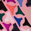 Tanga en dentelle violet femme
