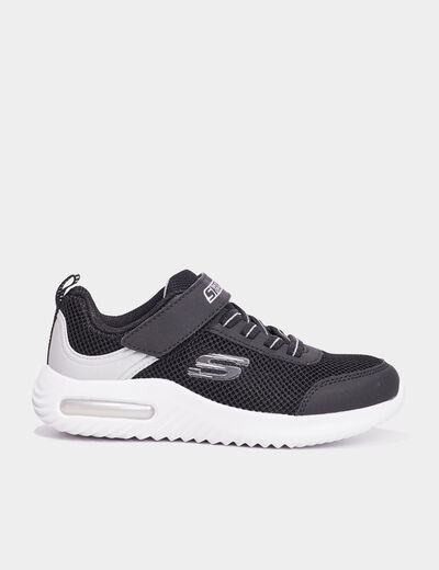 Baskets running Skechers Bounder Tech noir garçon