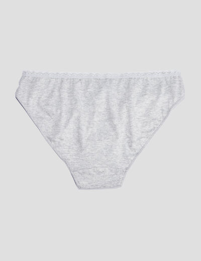 Lot 3 culottes en coton gris femme