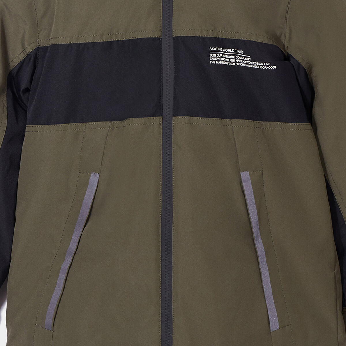 Parka mi-longue zipp&eacute;e &agrave; capuche noir gar&ccedil;on