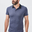 Polo manches courtes bleu marine homme