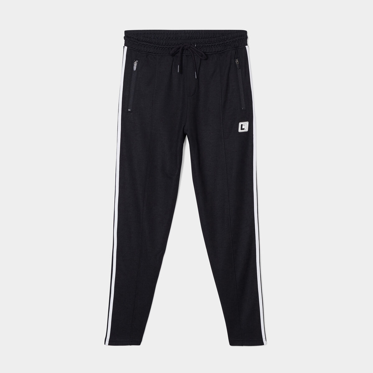 Pantalon de jogging stretch bandes côtés noir homme