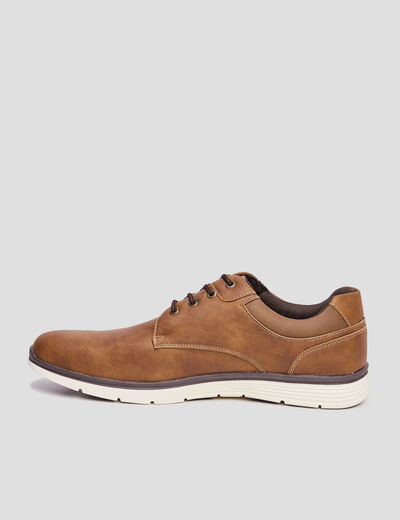Derbies à lacets marron homme
