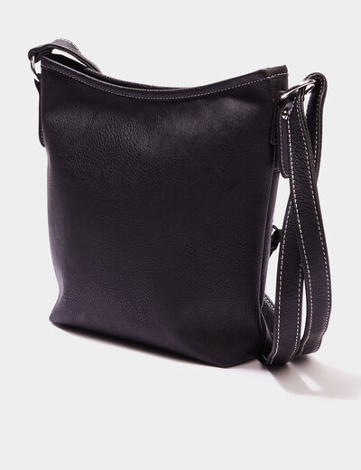 Sac cabas à bandoulière noir femme