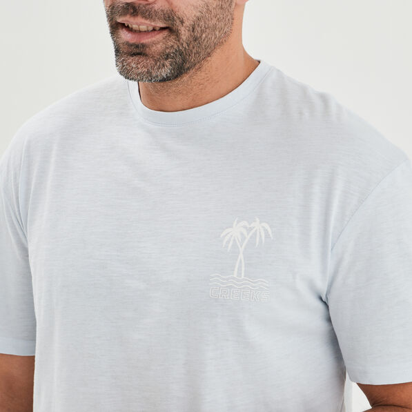 t shirt oversize manches courtes creeks bleu clair homme T-shirt oversize manches courtes Creeks bleu clair homme