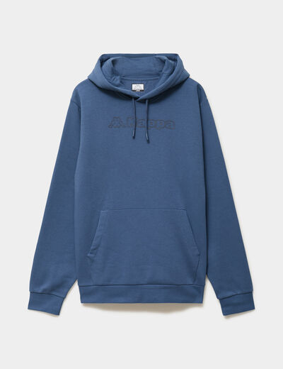 Sweat hoodie 1 poche Kappa bleu gris homme