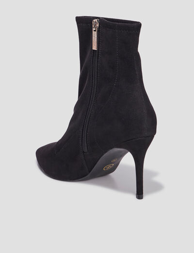 Bottines bouts pointus talons aiguilles noir femme