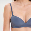 Soutien-gorge push-up triangle bleu gris femme
