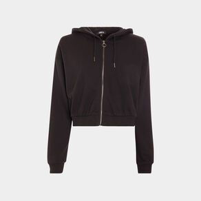sweat cropped zippe a capuche liberto noir femme Sweat cropped zippé à capuche Liberto noir femme