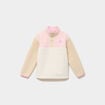 Sweat effet sherpa col montant boutonn&eacute; sable fille