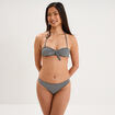 Haut de maillot de bain bandeau noeud noir femme