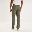 Pantalon chino droit stretch vert kaki homme