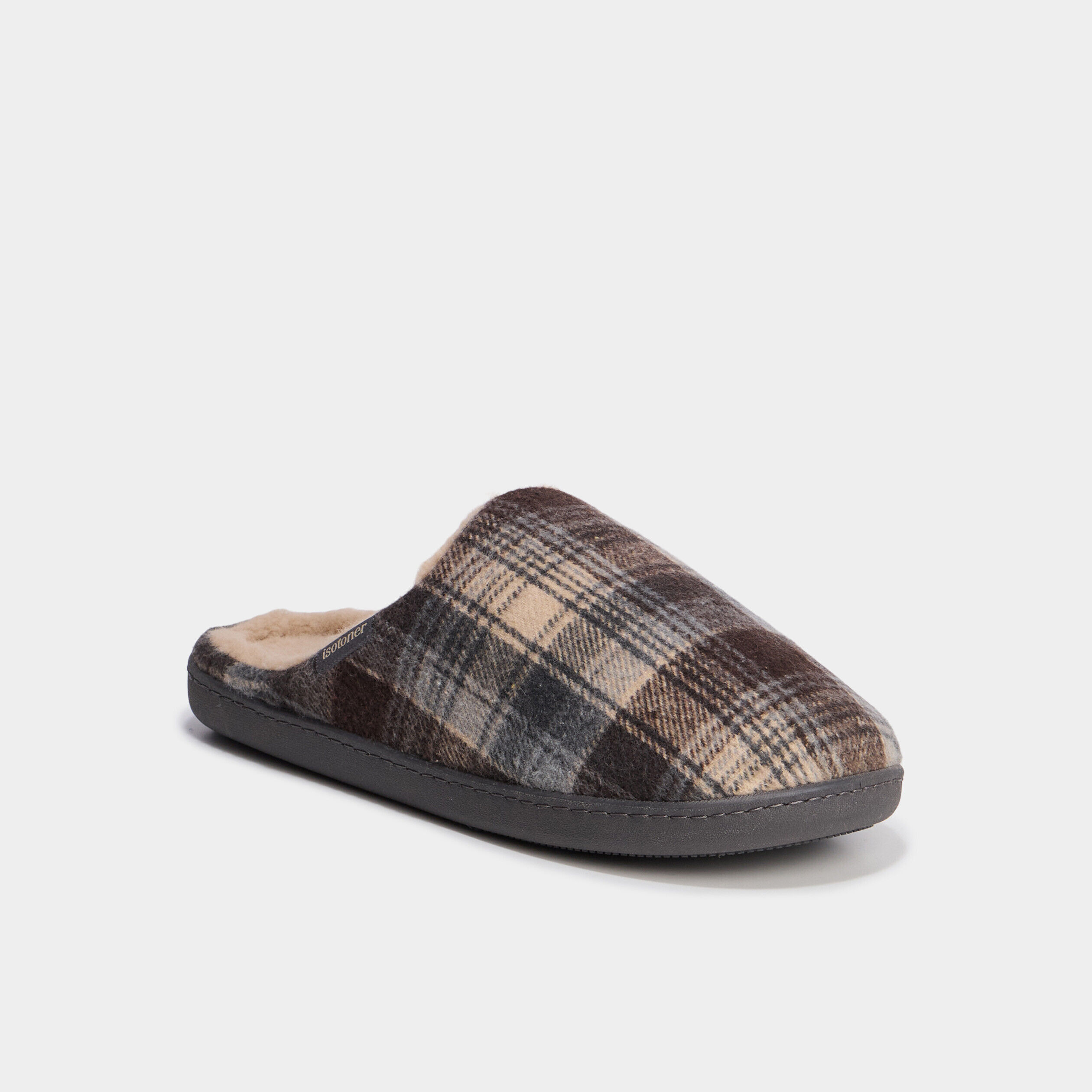 Chaussons mules Isotoner Ergonomie sable homme