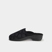 Chaussons mules compensés noir femme