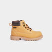 Boots crant&eacute;es zipp&eacute;es Trappeur jaune gar&ccedil;on