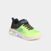 Baskets running semelles lumineuses vert fluo garçon