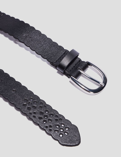 Ceinture perforée noir mixte