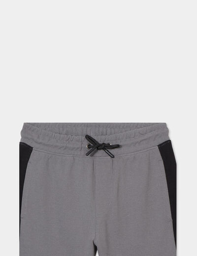 Bermuda de jogging regular coton gris foncé garçon