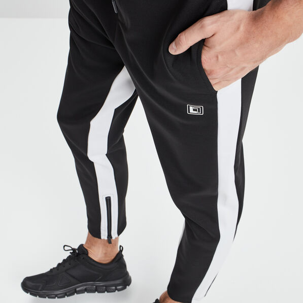 Jogging ajusté détails zippés noir homme
