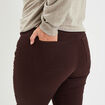 Pantalon straight taille haute Modavista marron foncé femme grande taille