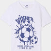 T-shirt col rond manches courtes coton blanc garçon