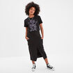 T-shirt manches courtes coton Nirvana noir femme