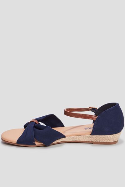 Sandales compensées Creeks bleu femme