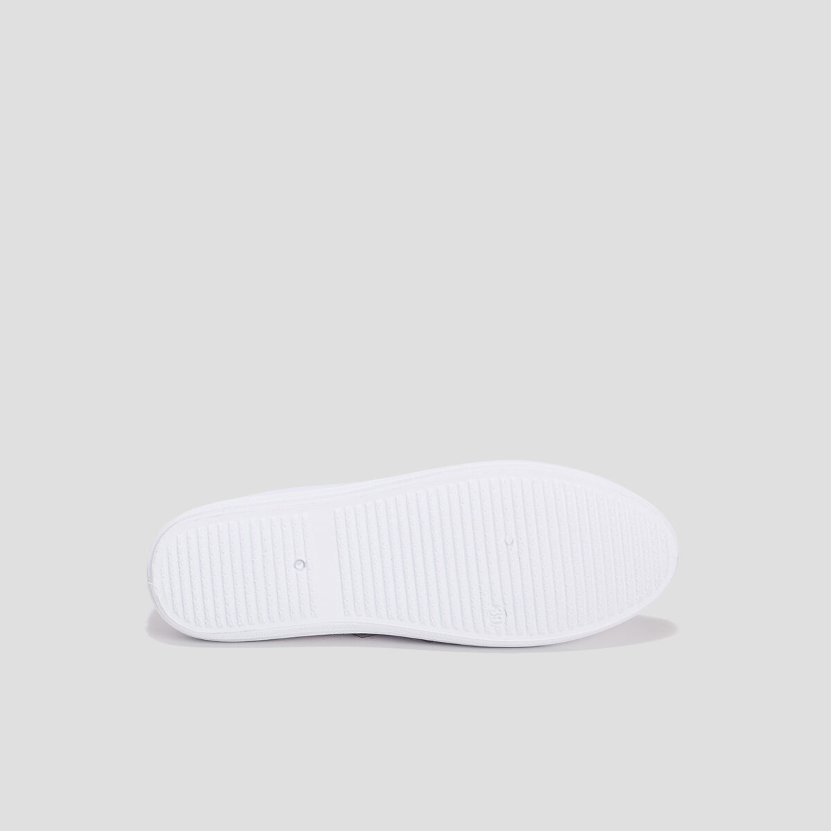 Baskets en toile &agrave; lacets blanc femme
