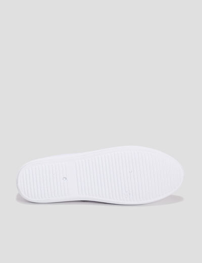 Baskets en toile à lacets blanc femme