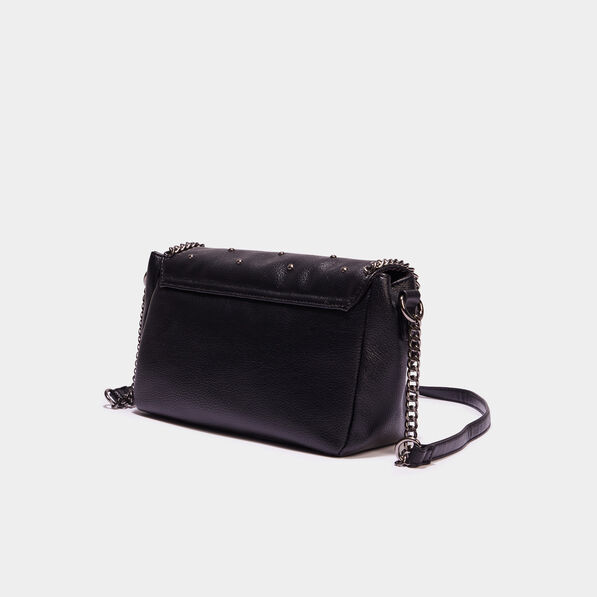 sac besace chaines et clous noir femme Sac besace chaînes et clous noir femme
