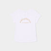 T-shirt manches courtes coton blanc b&eacute;b&eacute; fille