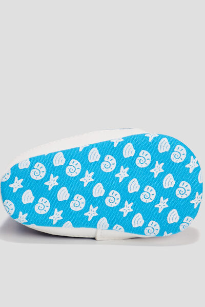 Tennis à lacets La Petite Sirène bleu marine bébé garçon