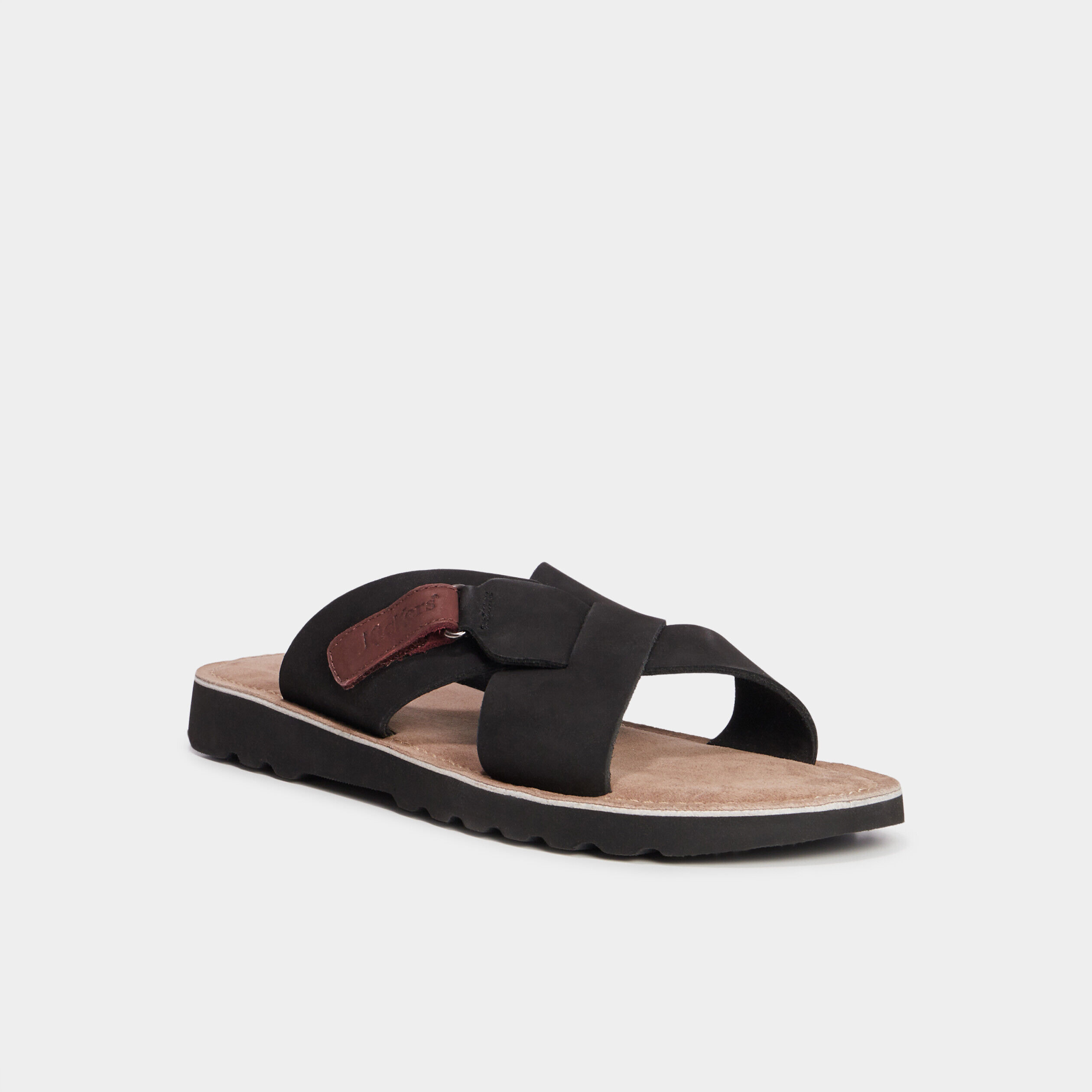 Sandales en cuir Kickers Kicknotr noir homme