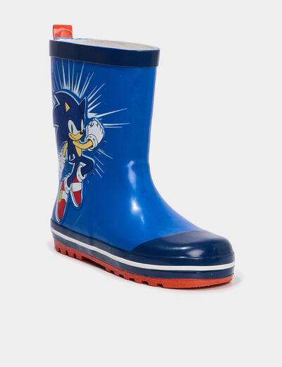 Bottes de pluie Sonic bleu gar&ccedil;on