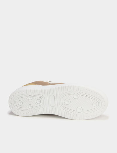 Tennis basses &agrave; lacets vert kaki femme