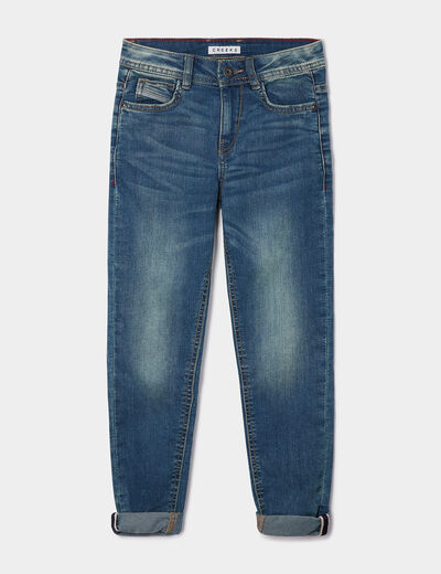 Jeans slim stretch Creeks denim double stone garçon