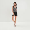 Short skinny 5 poches noir femme