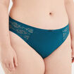 Culotte empiècements dentelle bleu canard femme grande taille