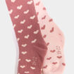 Lot 2 collants opaques rose fushia b&eacute;b&eacute; fille