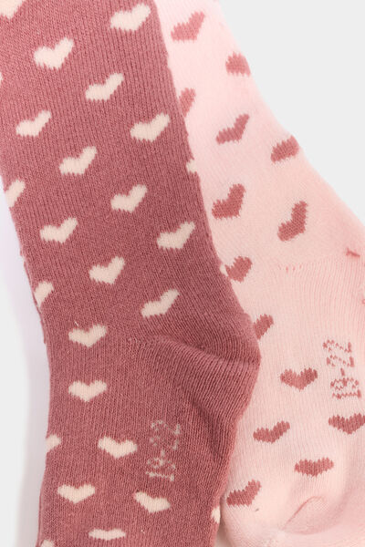 Lot 2 collants opaques rose fushia b&eacute;b&eacute; fille