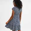 Robe patineuse manches courtes bleu marine femme