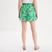 Short fluide taille élastiquée vert femme