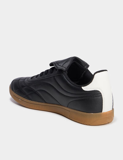 Tennis basses &agrave; lacets noir homme