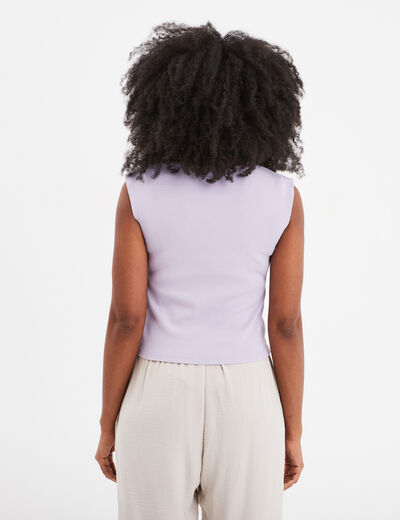 T-shirt cintré manches courtes Liberto violet clair femme