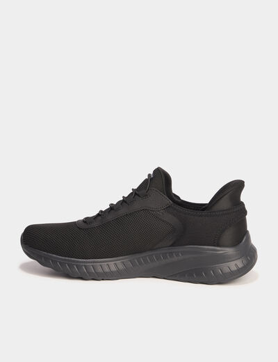 Baskets running à lacets élastiqués noir homme