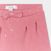 Pantalon jogging paillettes et noeud vieux rose bébé fille