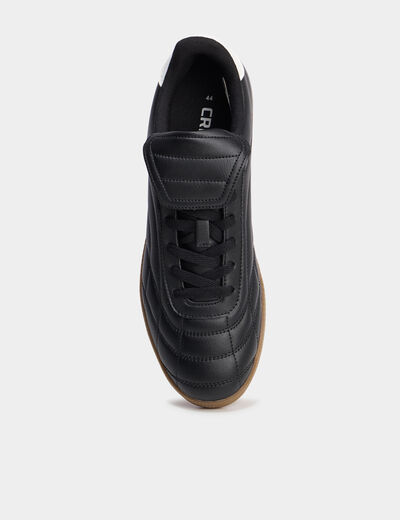 Tennis basses &agrave; lacets noir homme