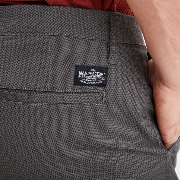 Pantalon chino slim stretch gris foncé homme